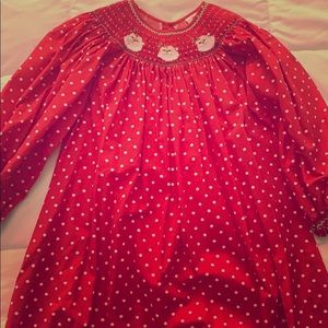 Size 6 Smocked Christmas Dress